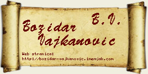Božidar Vajkanović vizit kartica